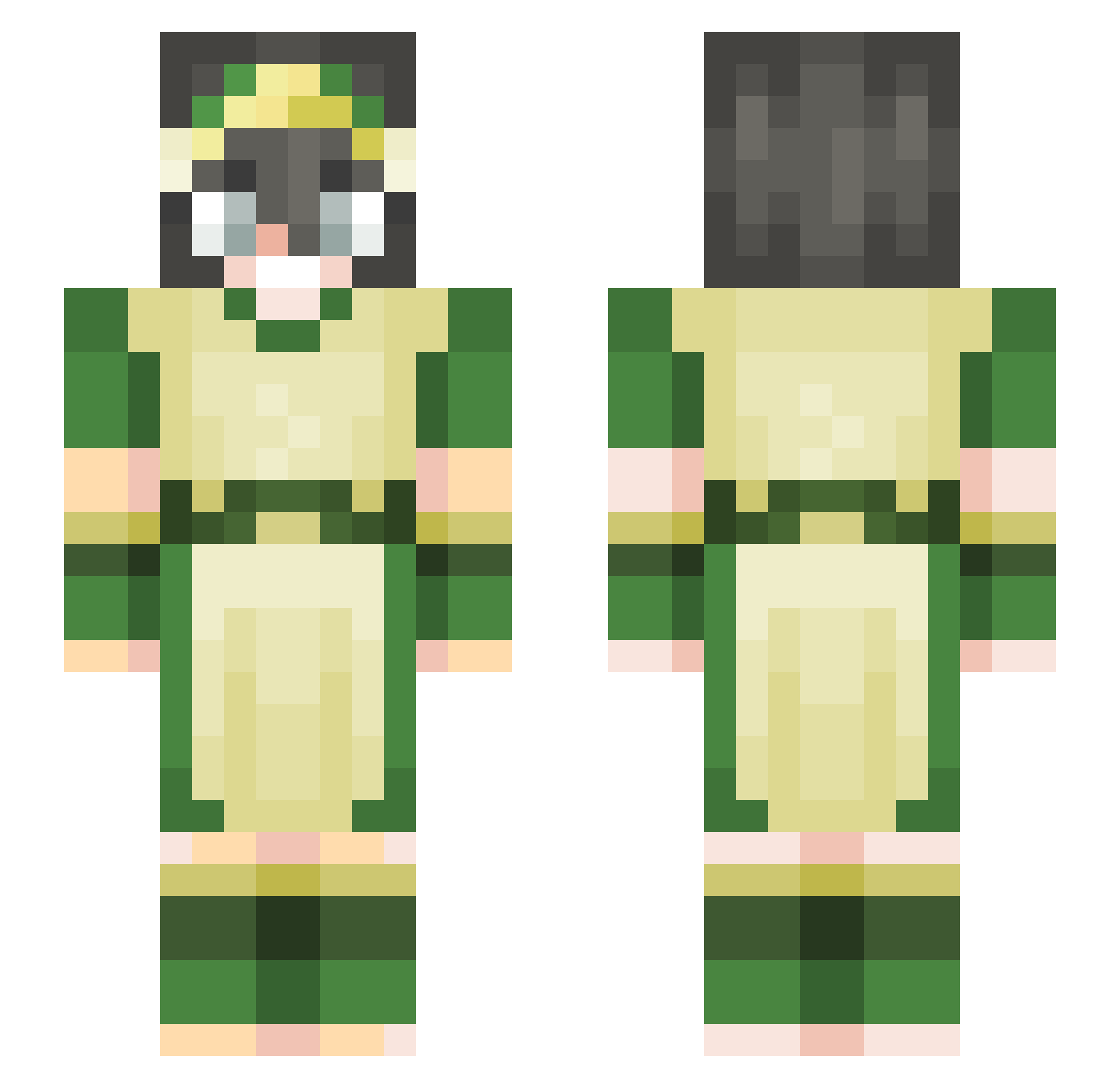 ErrorDotJpeg Minecraft skin, front and back view