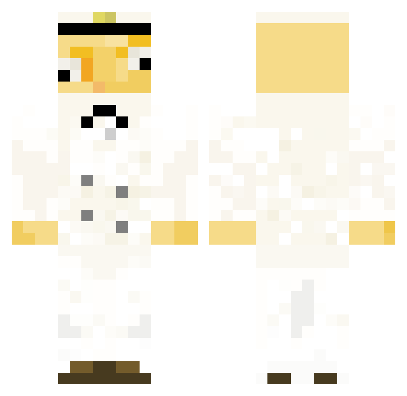 modrikan Minecraft skin, front and back view