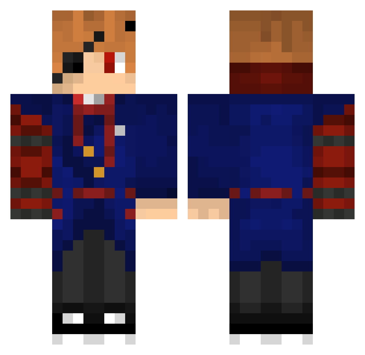 Mathens02 Minecraft skin, front and back view