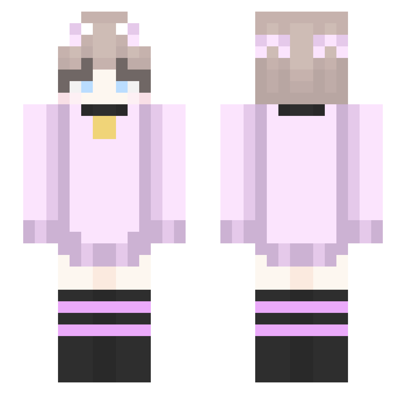pawixx_ Minecraft skin, front and back view