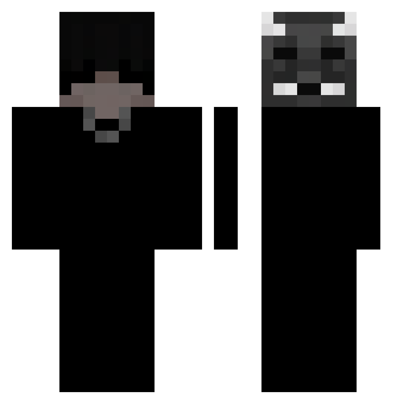 juantares Minecraft skin, front and back view