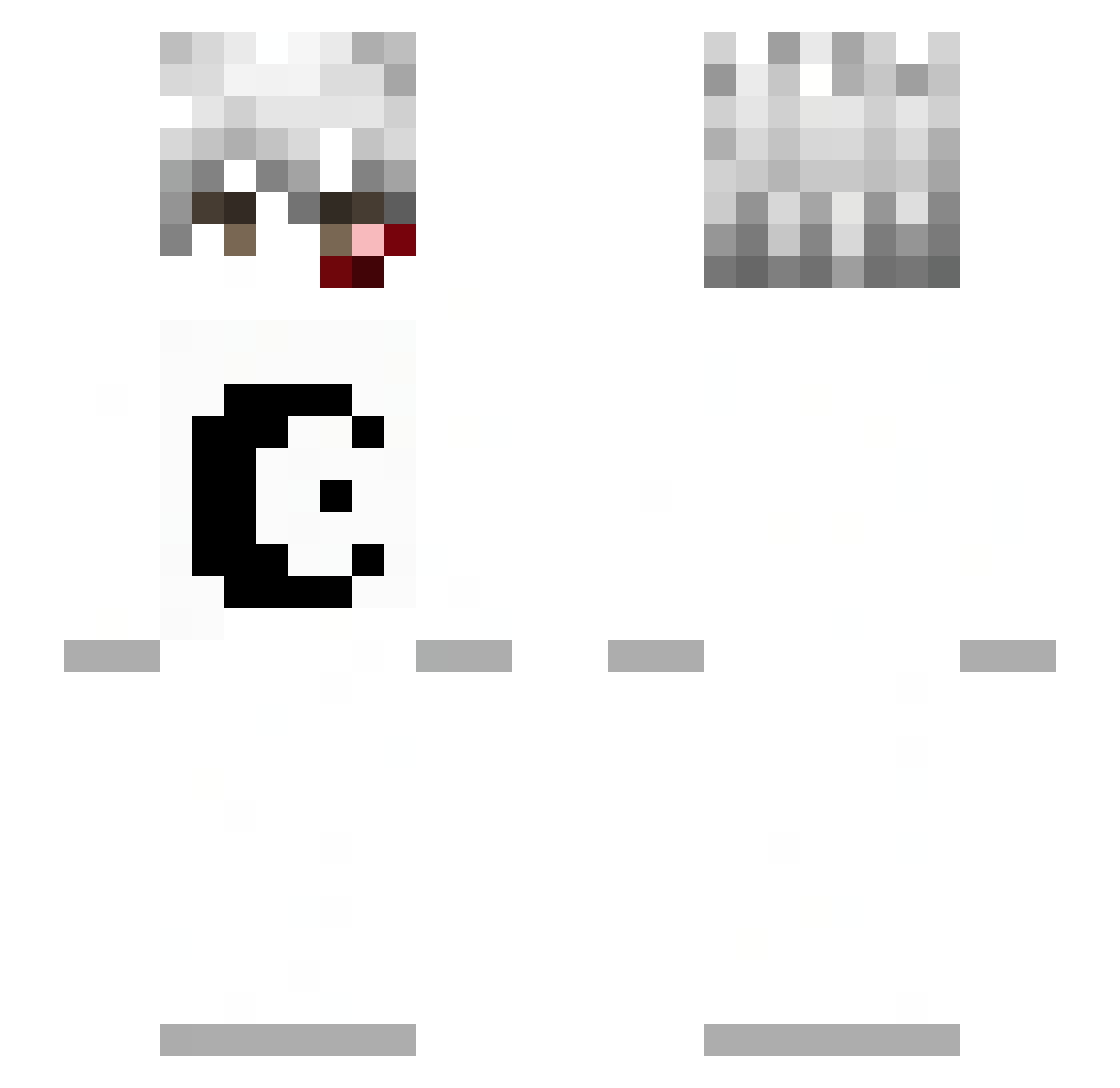 InkHorns Minecraft skin, front and back view