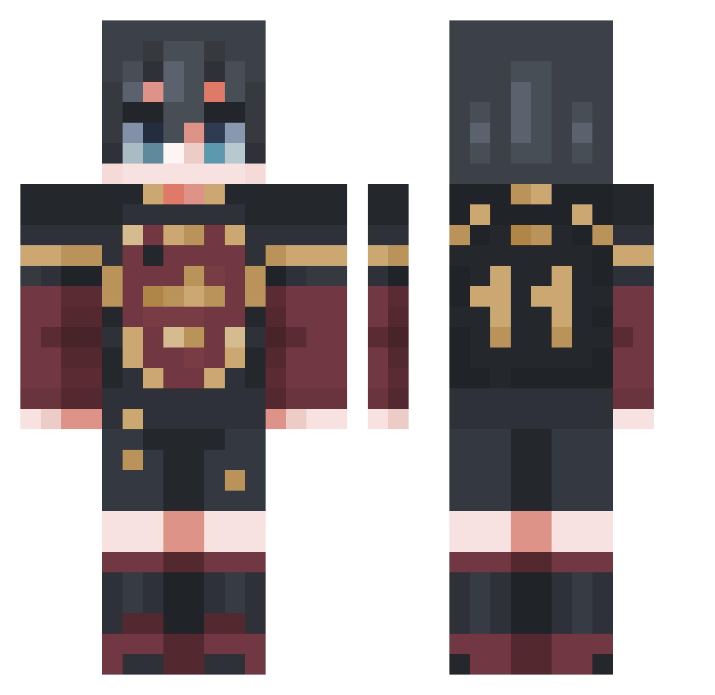Trl_82 Minecraft skin, front and back view