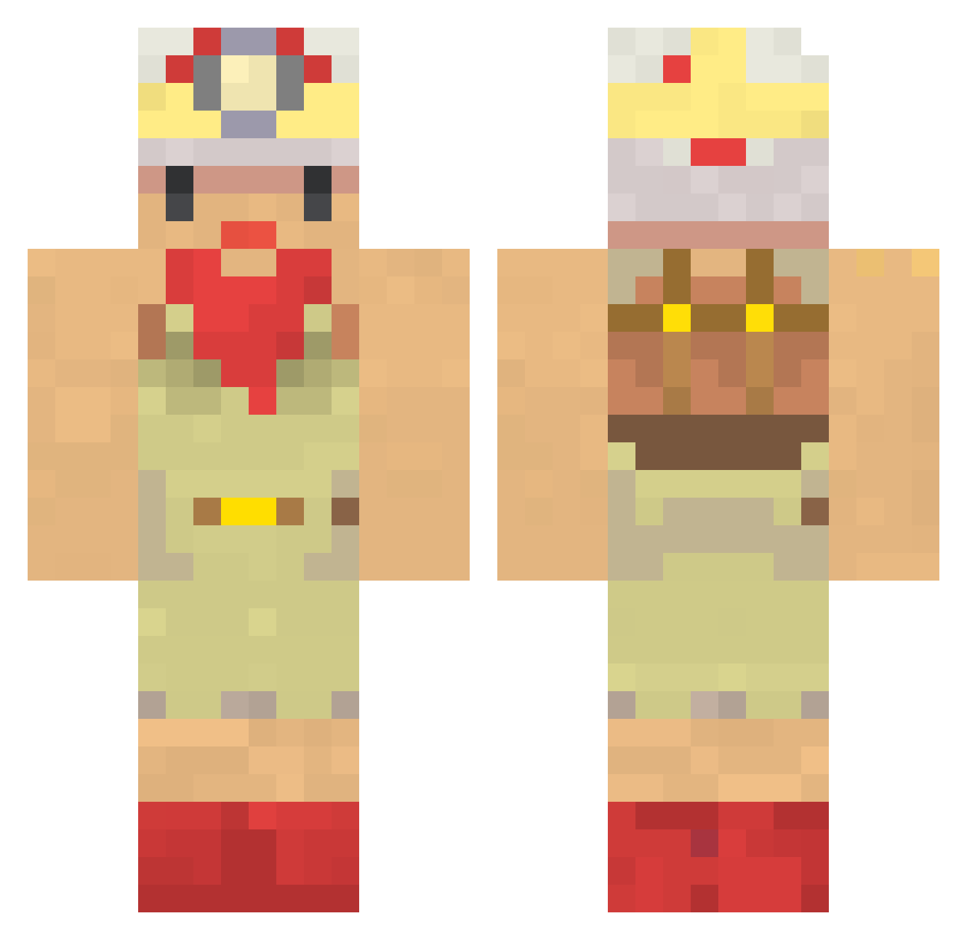 toadstii Minecraft skin, front and back view
