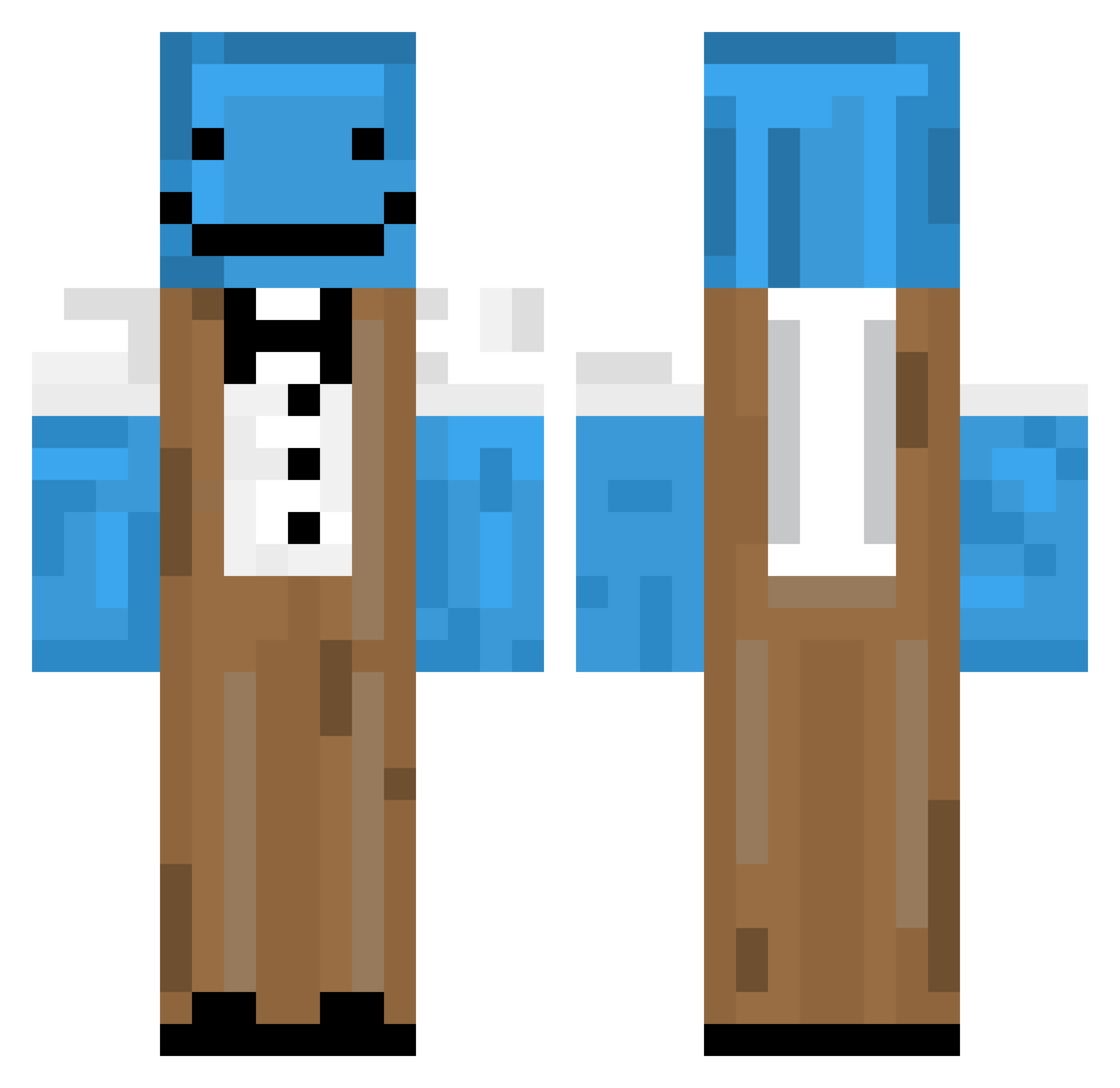 Slushyswag999 Minecraft skin, front and back view