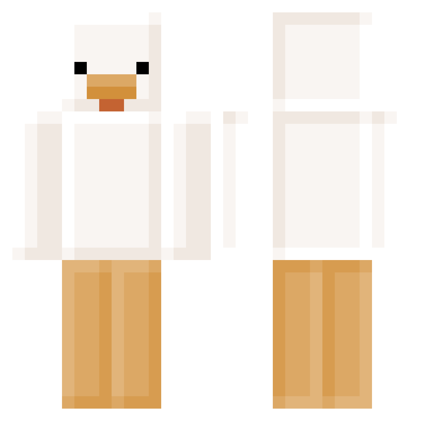 DentedTinCan Minecraft skin, front and back view