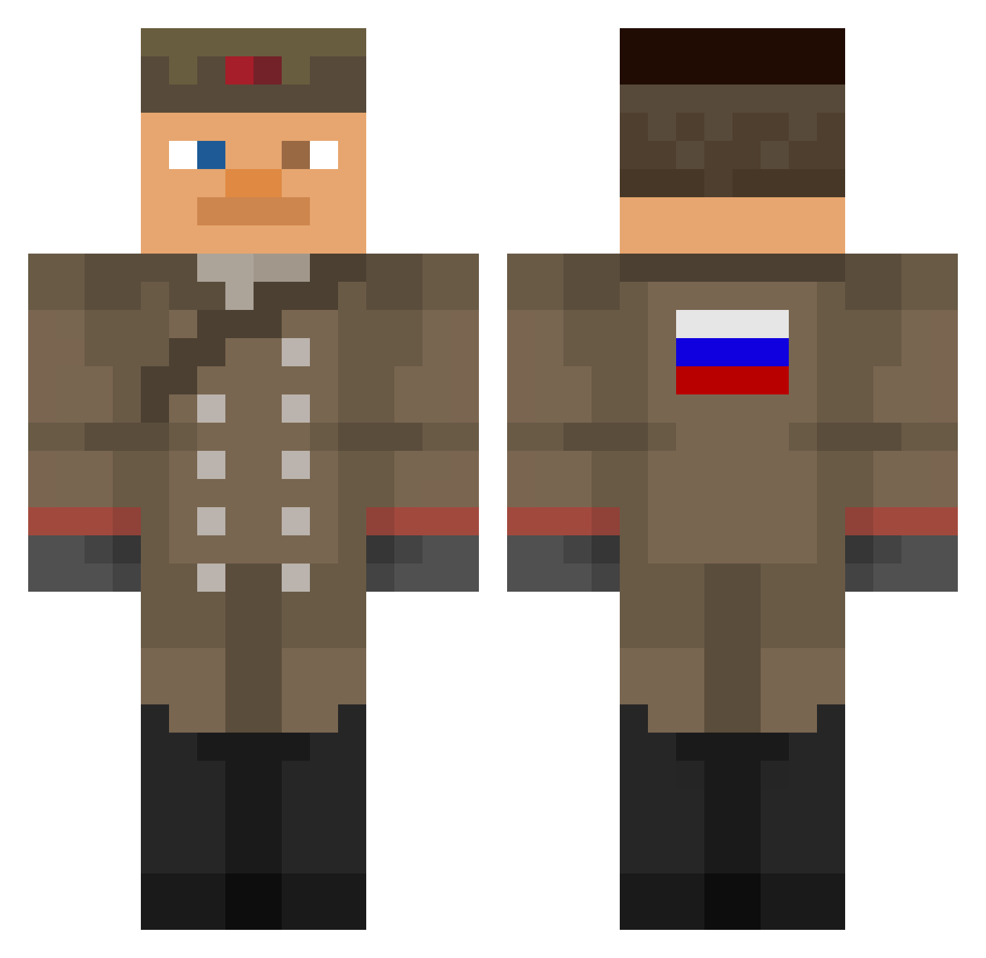 Godsgift123 Minecraft skin, front and back view