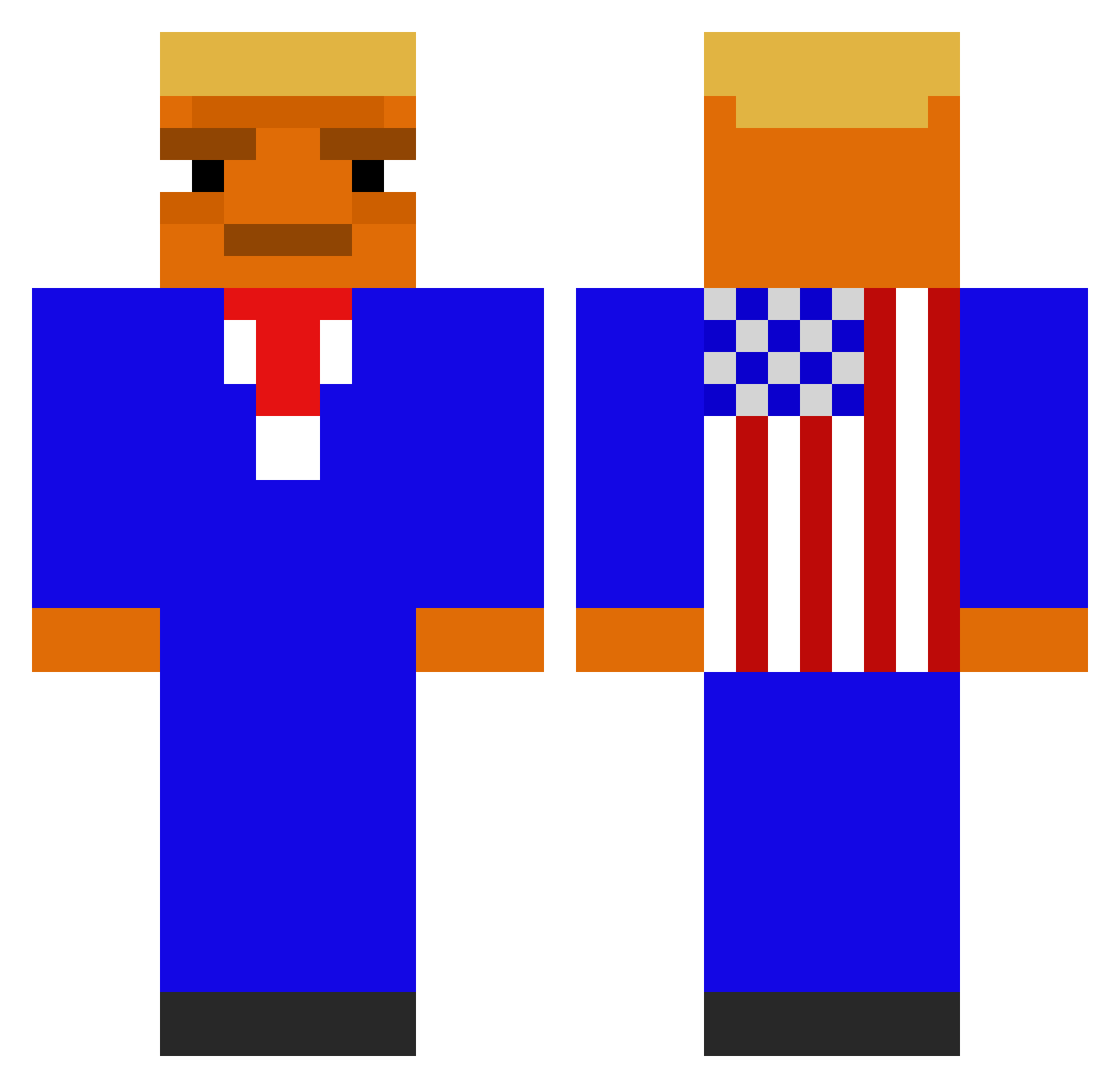 nobuuu4_YT Minecraft skin, front and back view