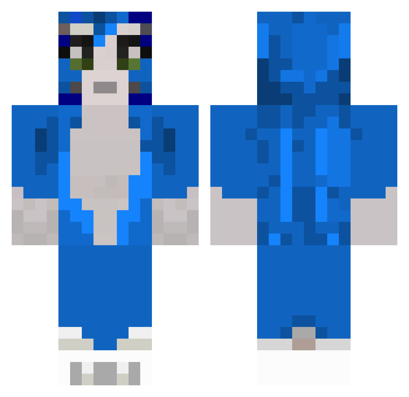 RedLobster2019 Minecraft skin, front and back view