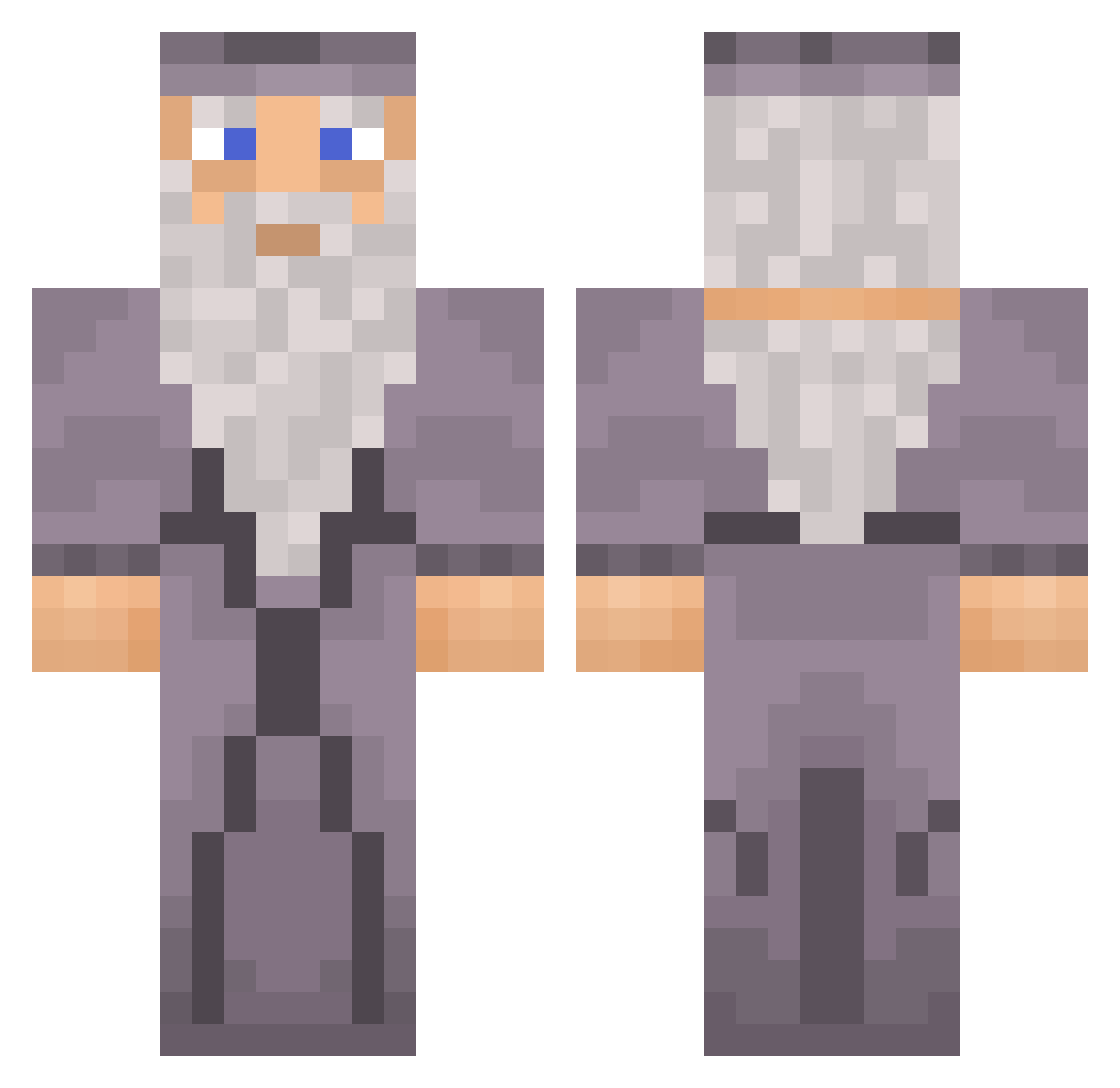 TobbeTomaten Minecraft skin, front and back view