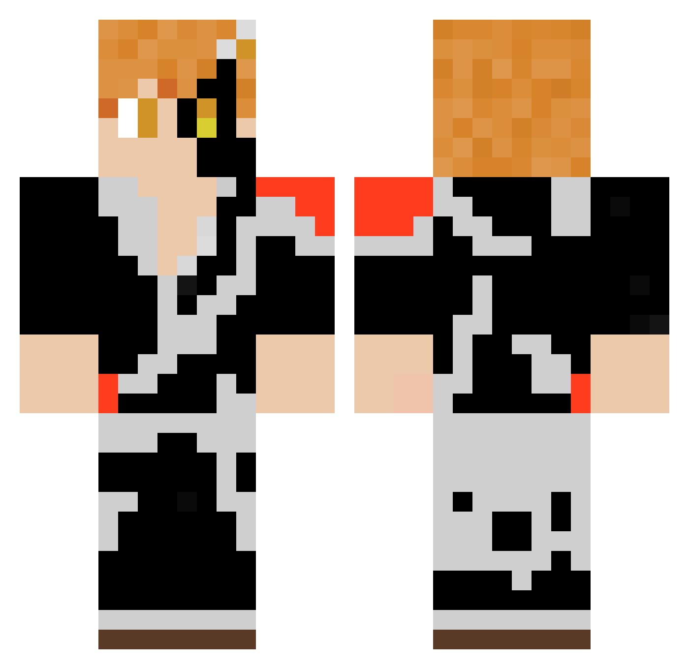 Gio442 Minecraft skin, front and back view