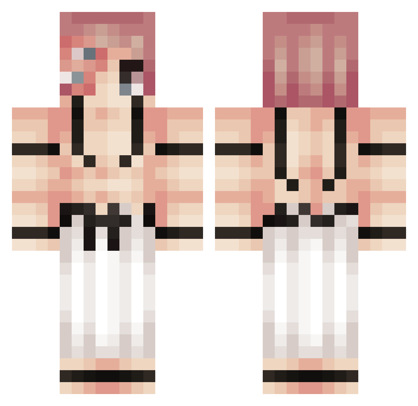 Tropical_Blade Minecraft skin, front and back view