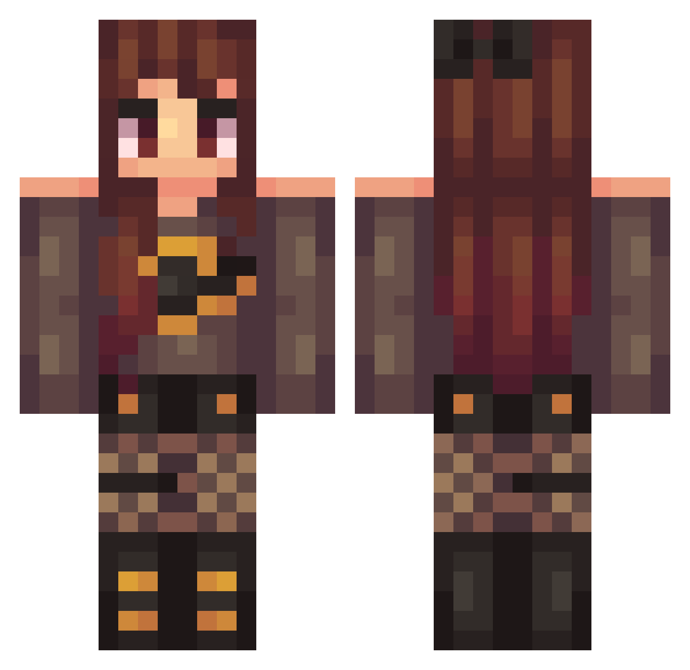 PolarLiv450 Minecraft skin, front and back view