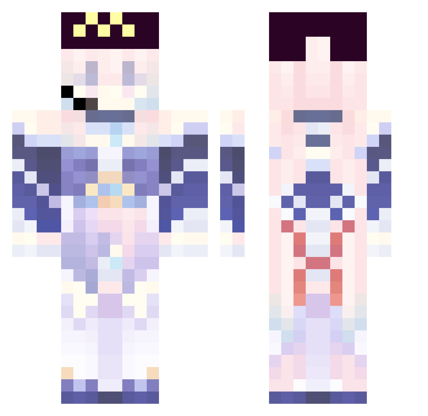 Trang18cps Minecraft skin, front and back view
