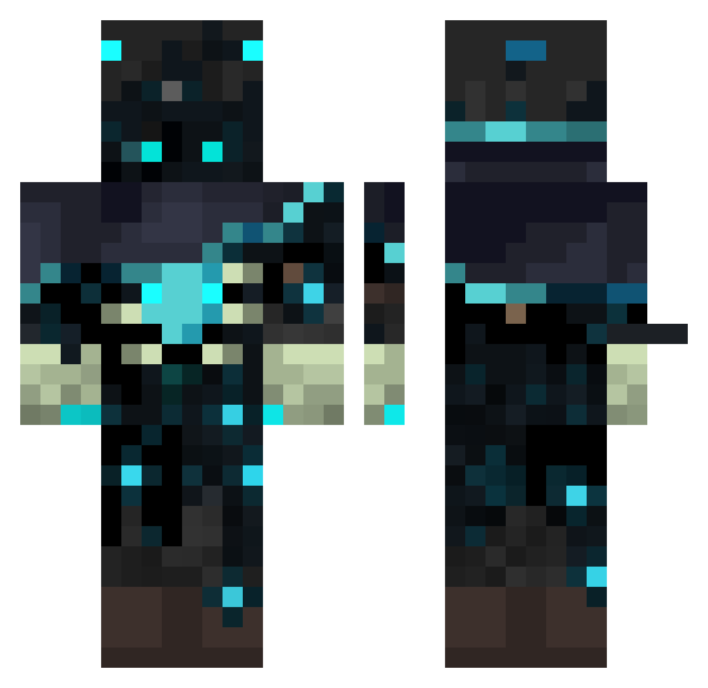 LostInCarcosa Minecraft skin, front and back view