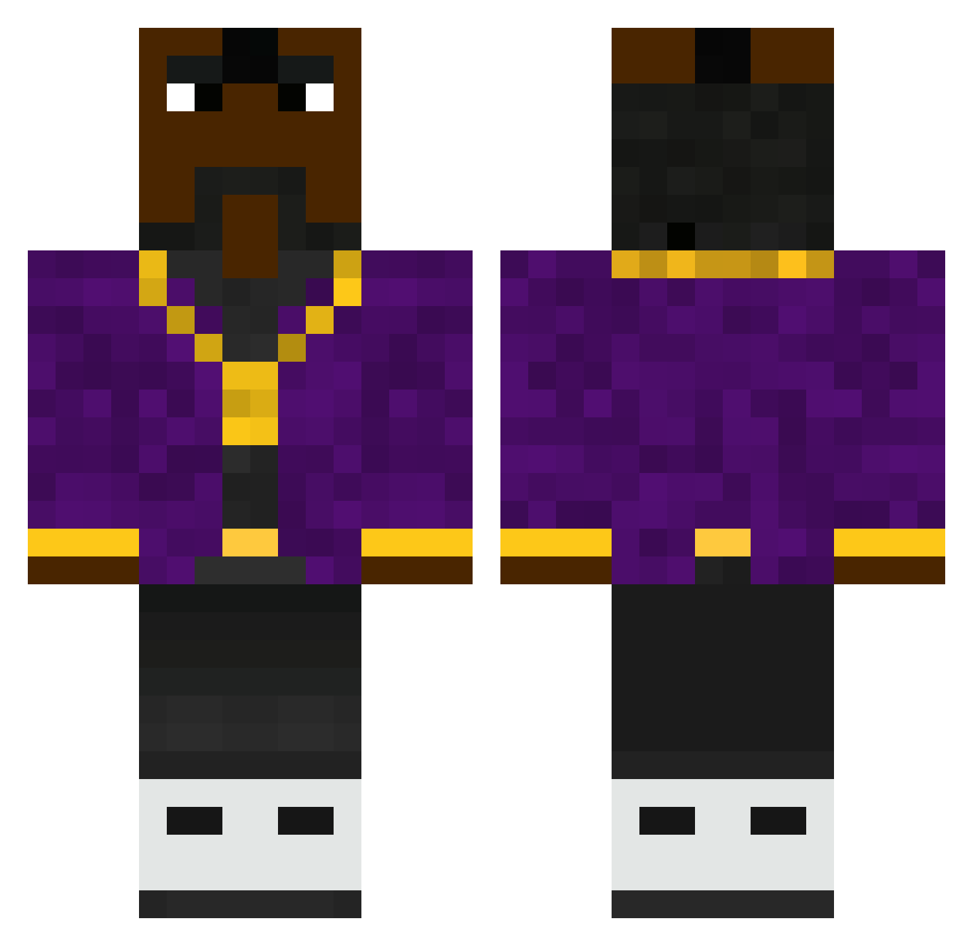 Breach__ Minecraft skin, front and back view