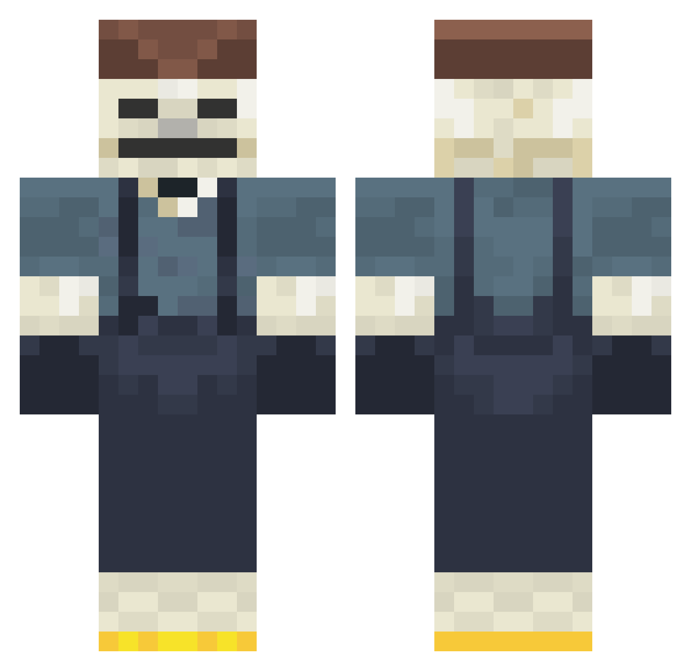Winter_Son Minecraft skin, front and back view