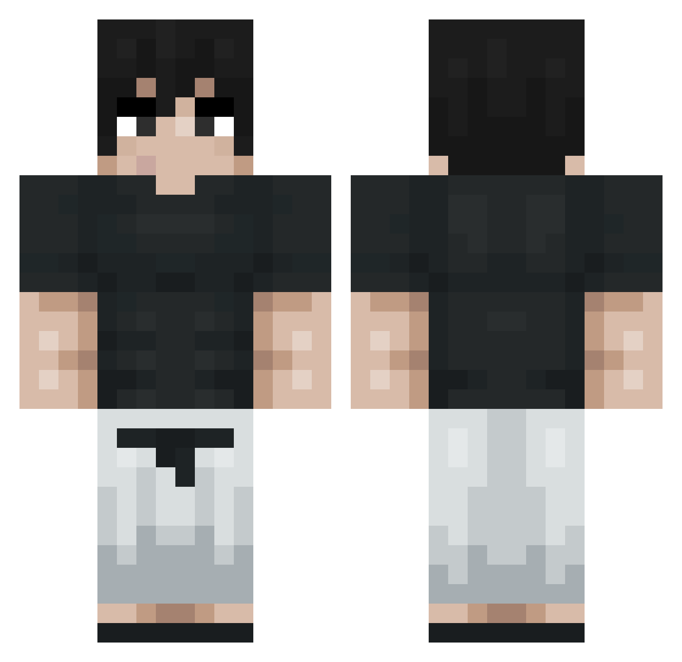 XZyReDd Minecraft skin, front and back view