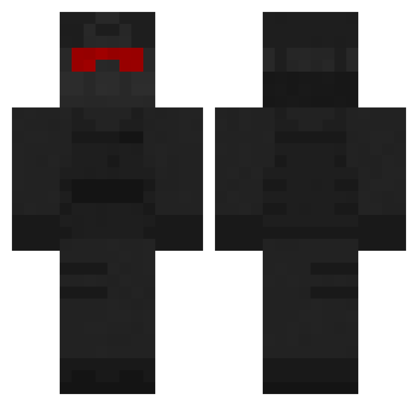 RT1800 Minecraft skin, front and back view