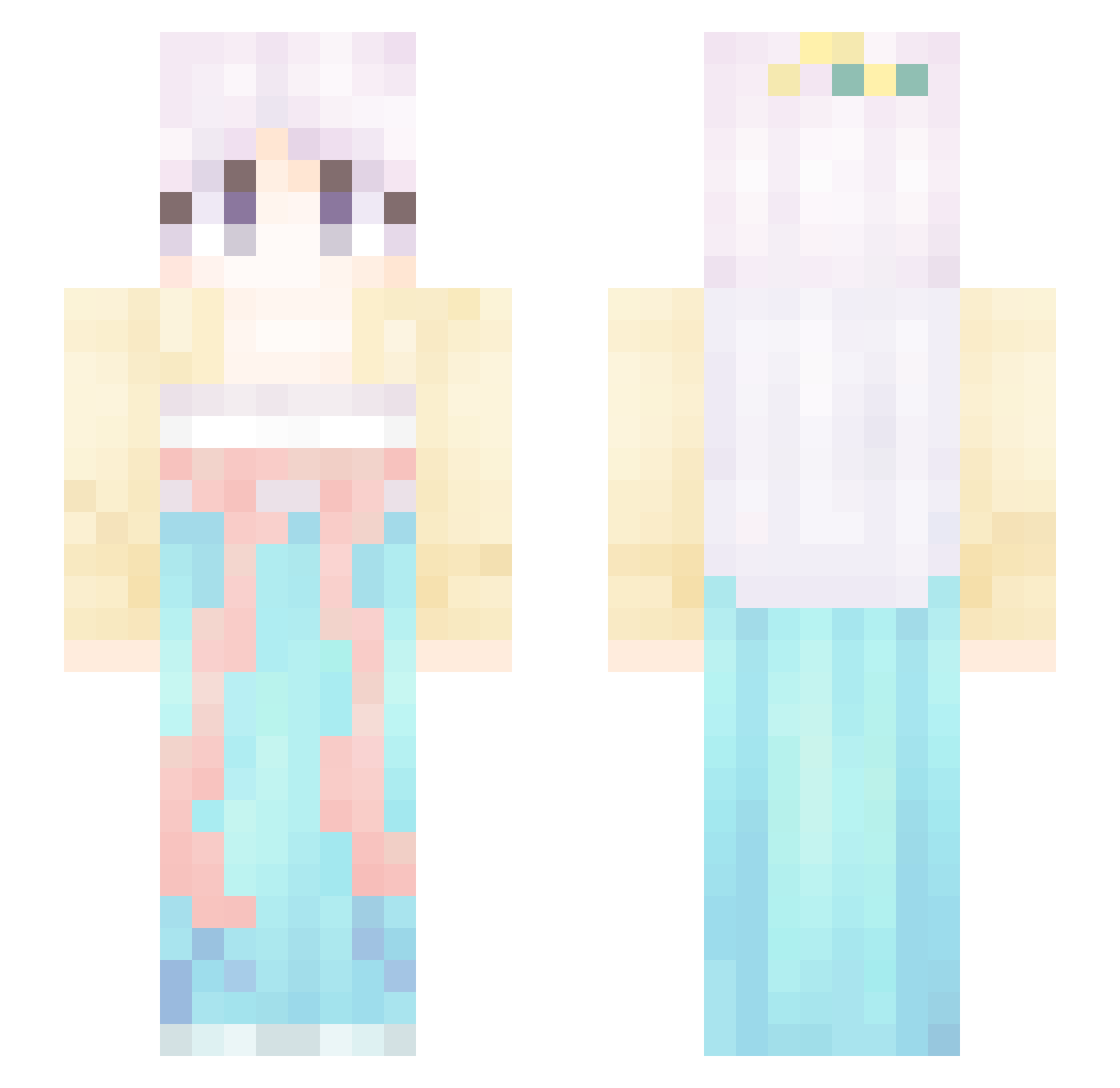 limr Minecraft skin, front and back view