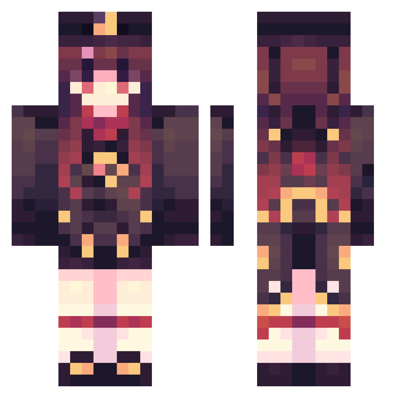 steve5867 Minecraft skin, front and back view