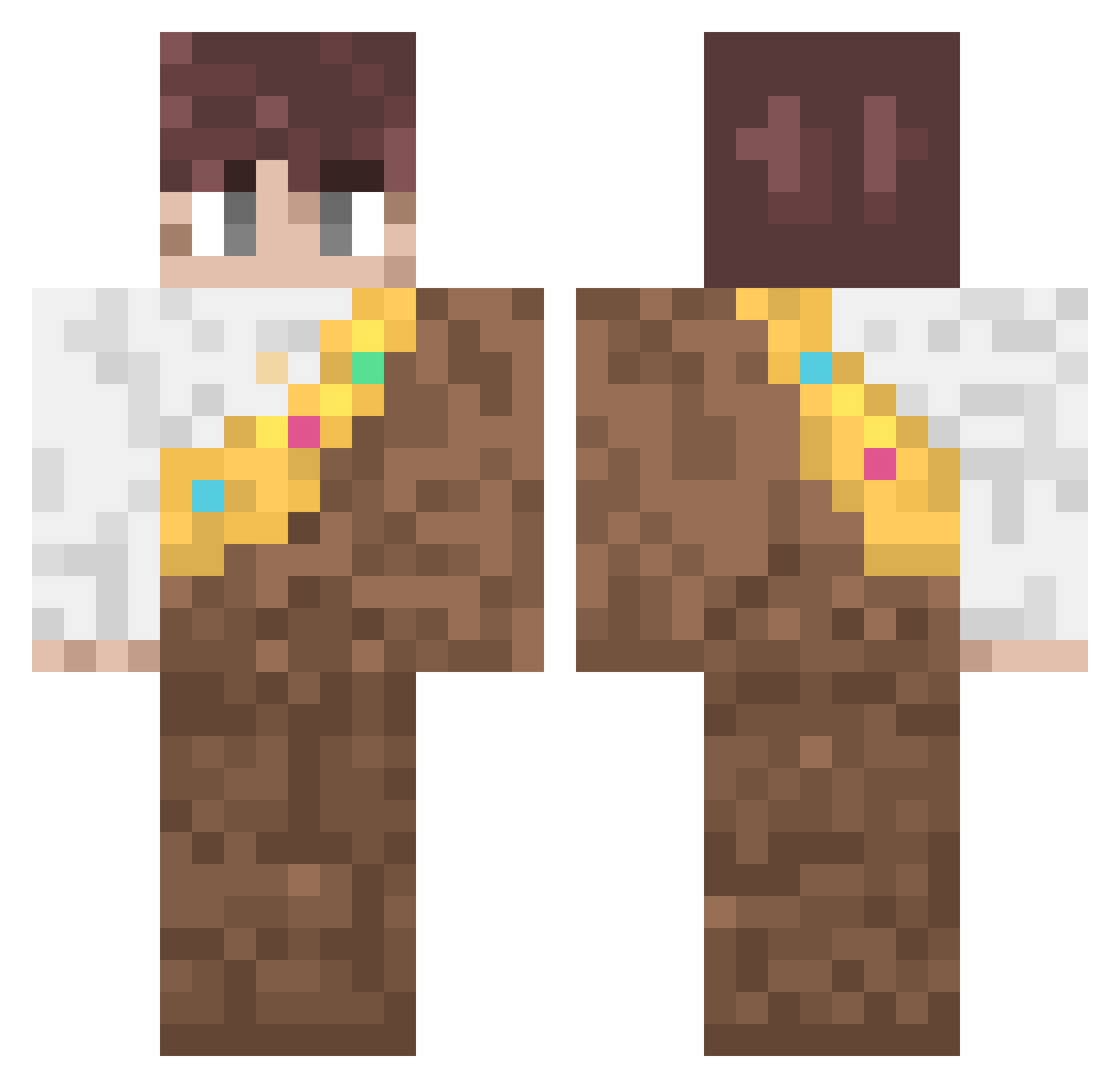 Harpoon_ Minecraft skin, front and back view