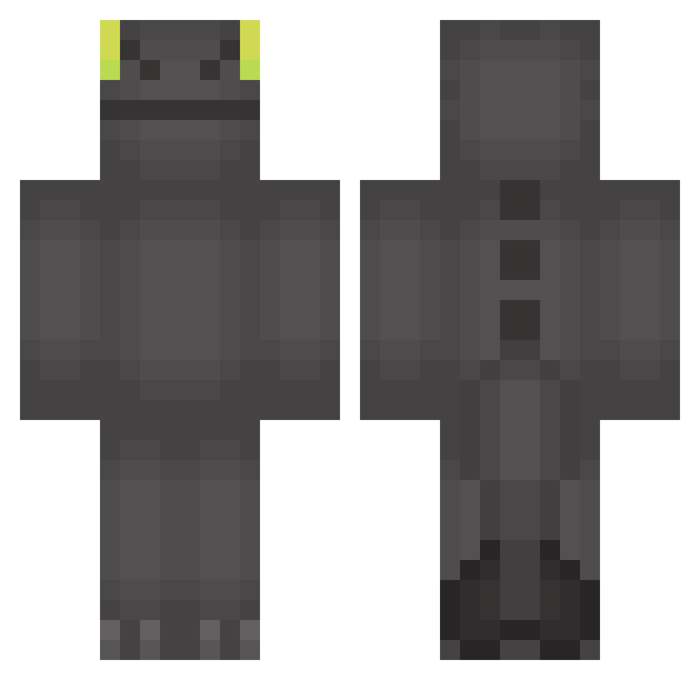 ilikesamdwichs Minecraft skin, front and back view
