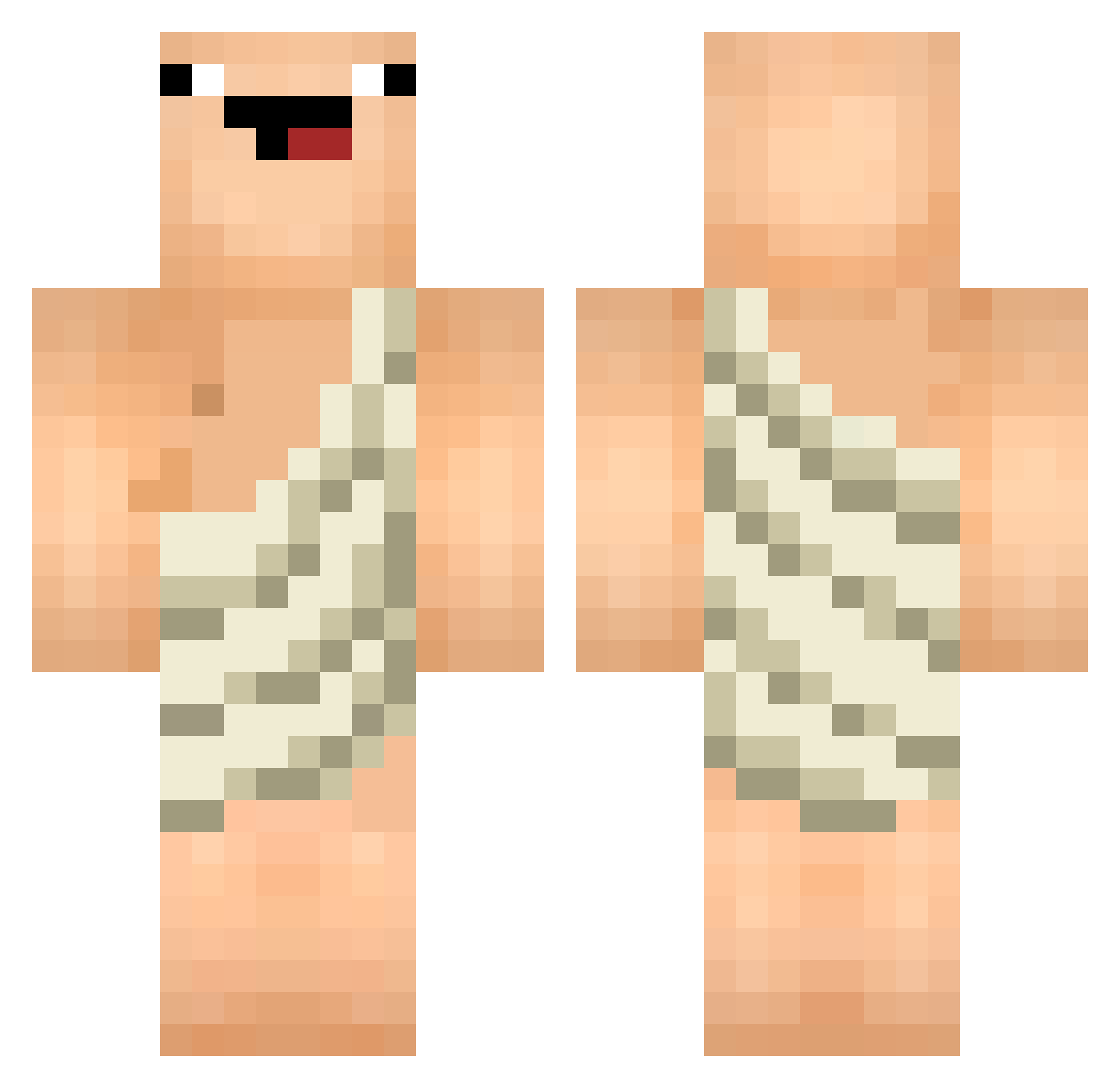 _The_Sought_ Minecraft skin, front and back view