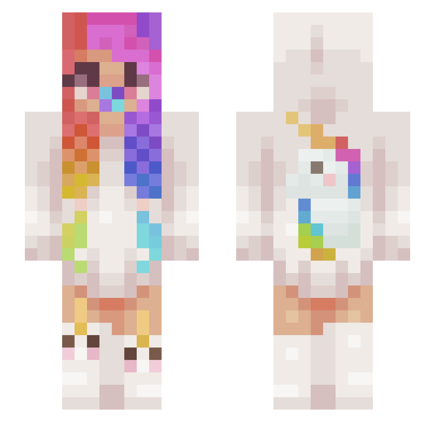 DonutCorgi_ Minecraft skin, front and back view