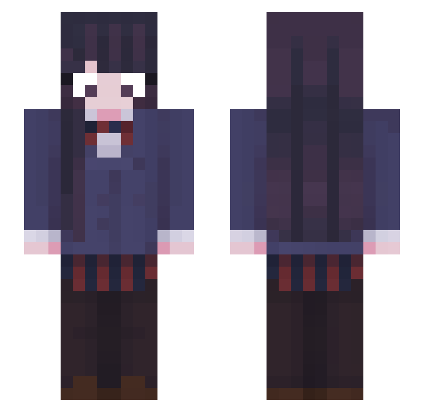 PatrickyoungsGay Minecraft skin, front and back view