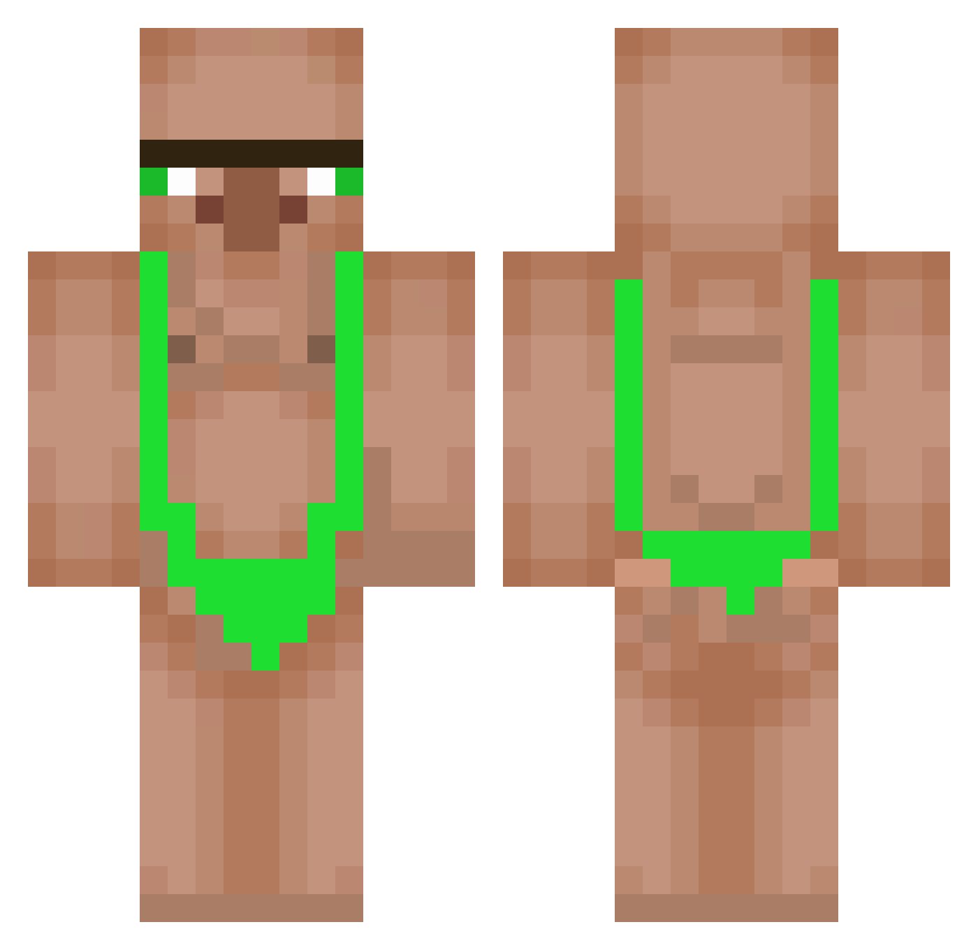 K_Y_S_V Minecraft skin, front and back view