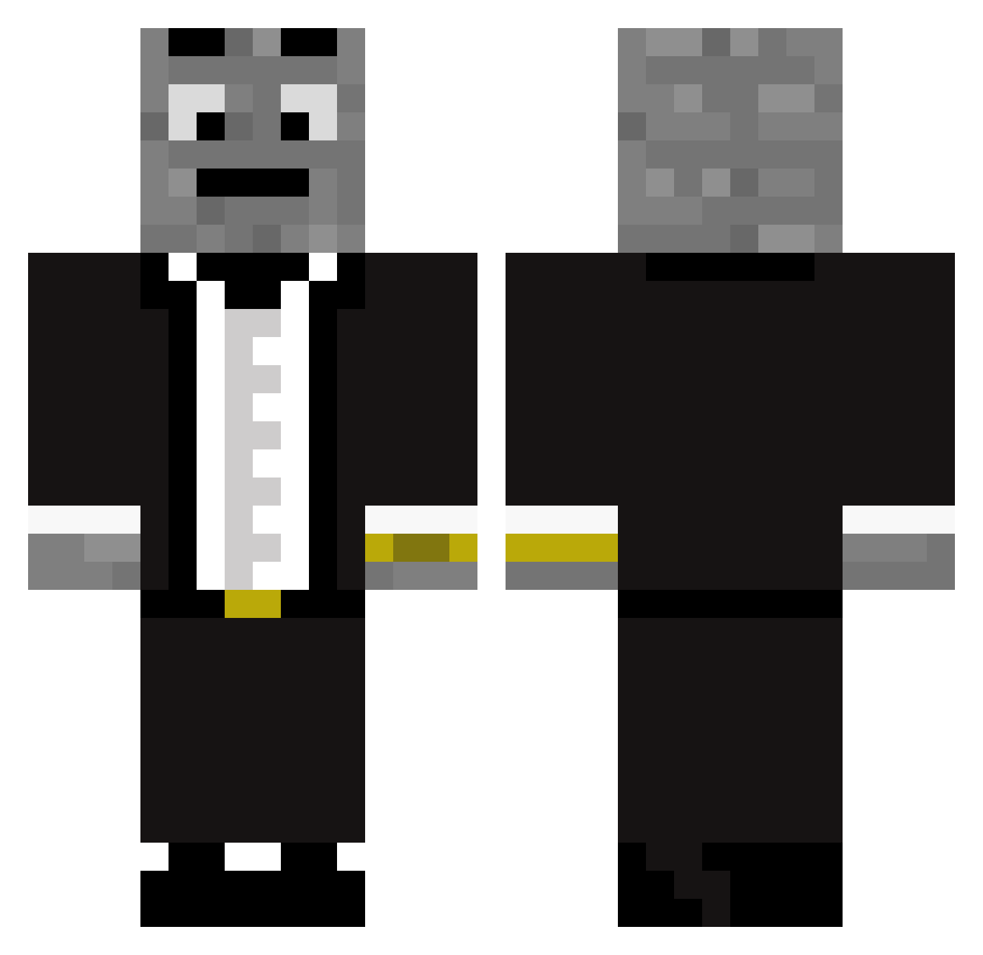 MMVC5759 Minecraft skin, front and back view