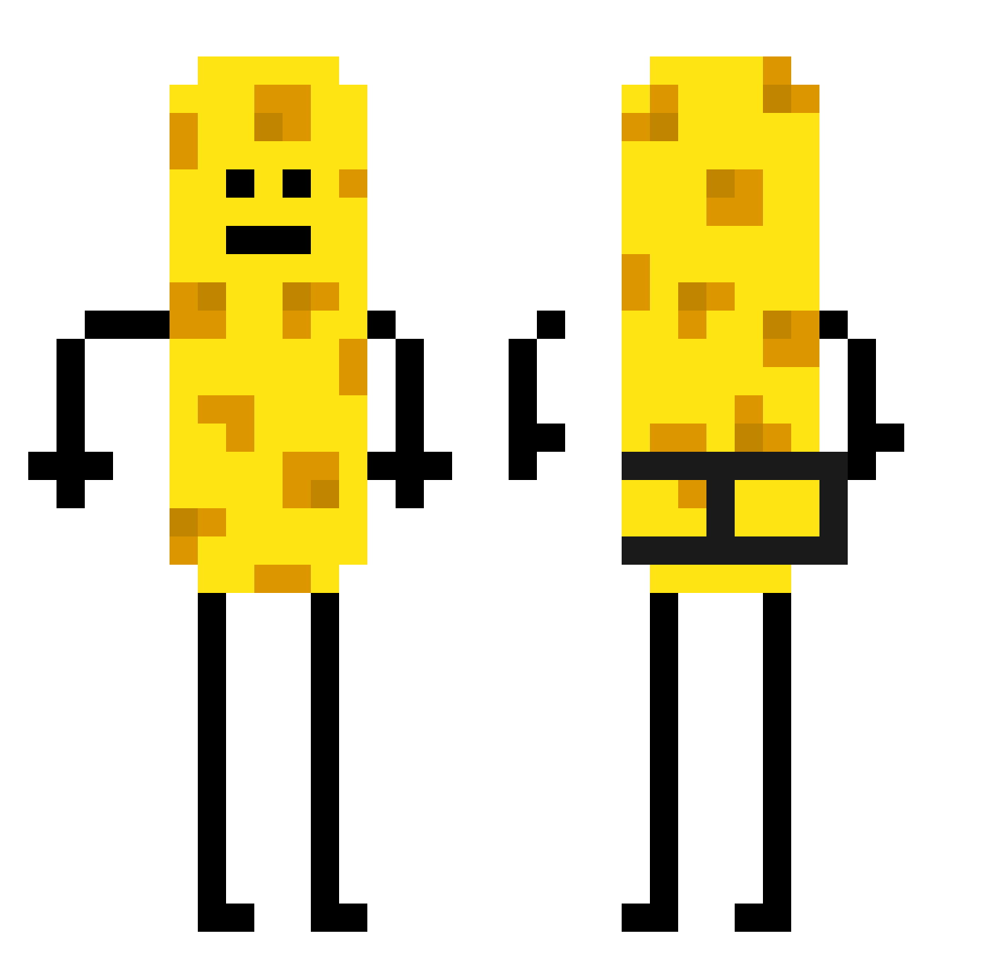 Falumpagump Minecraft skin, front and back view