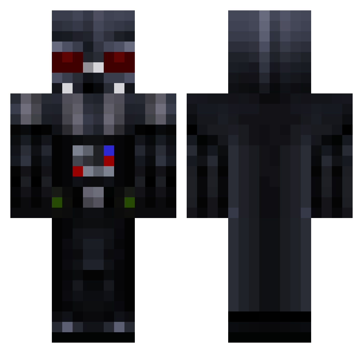 BEUDEP Minecraft skin, front and back view