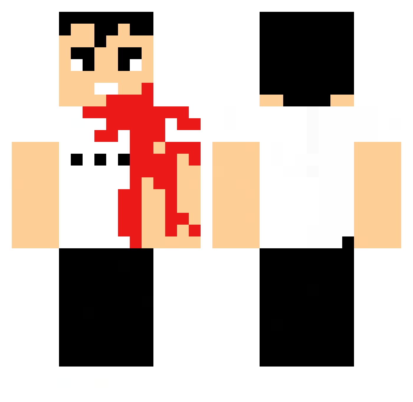 1sbl Minecraft skin, front and back view