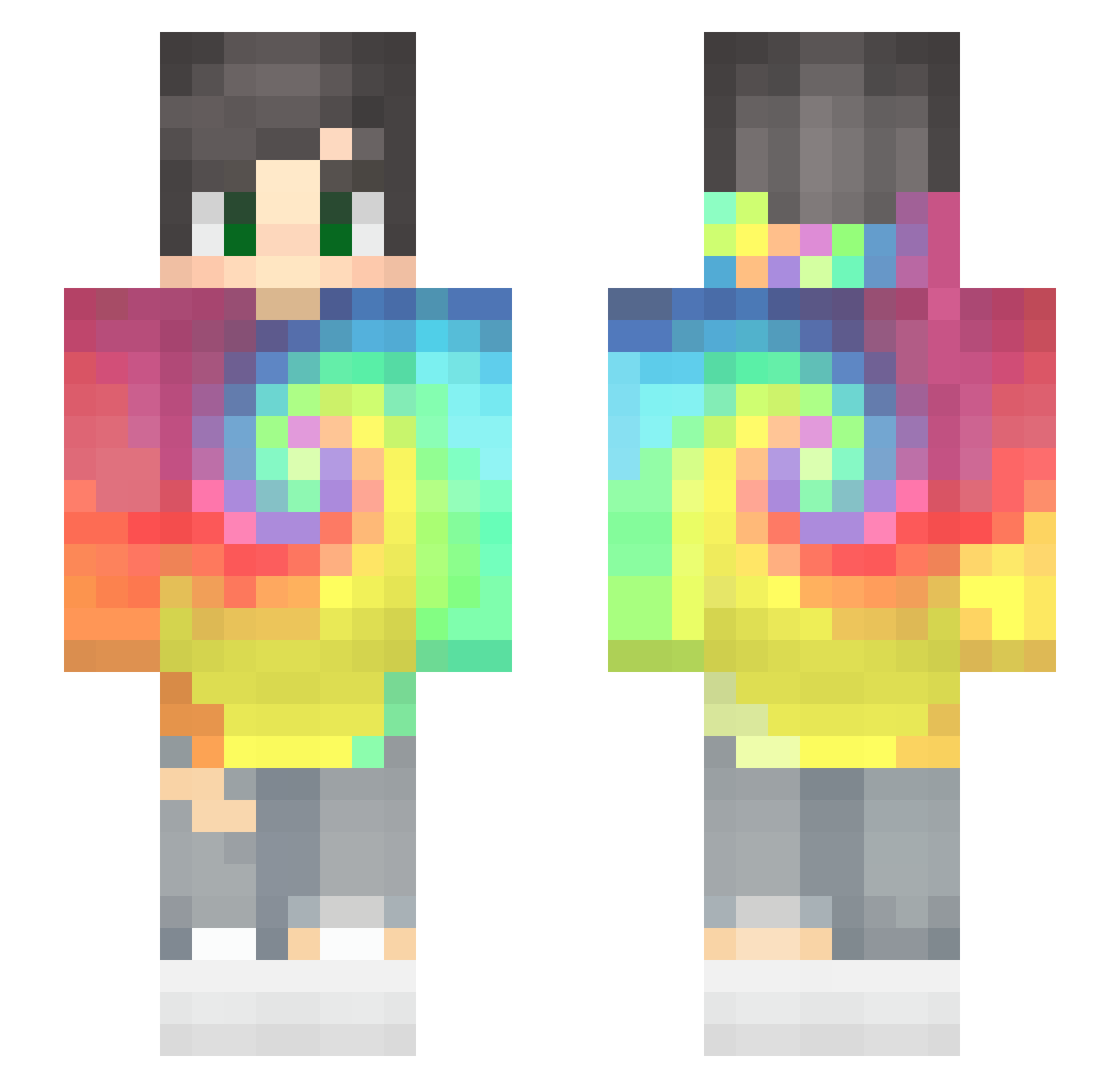 ritualism Minecraft skin, front and back view