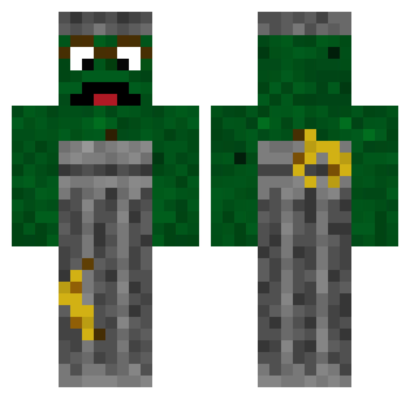 Fueroh Minecraft skin, front and back view