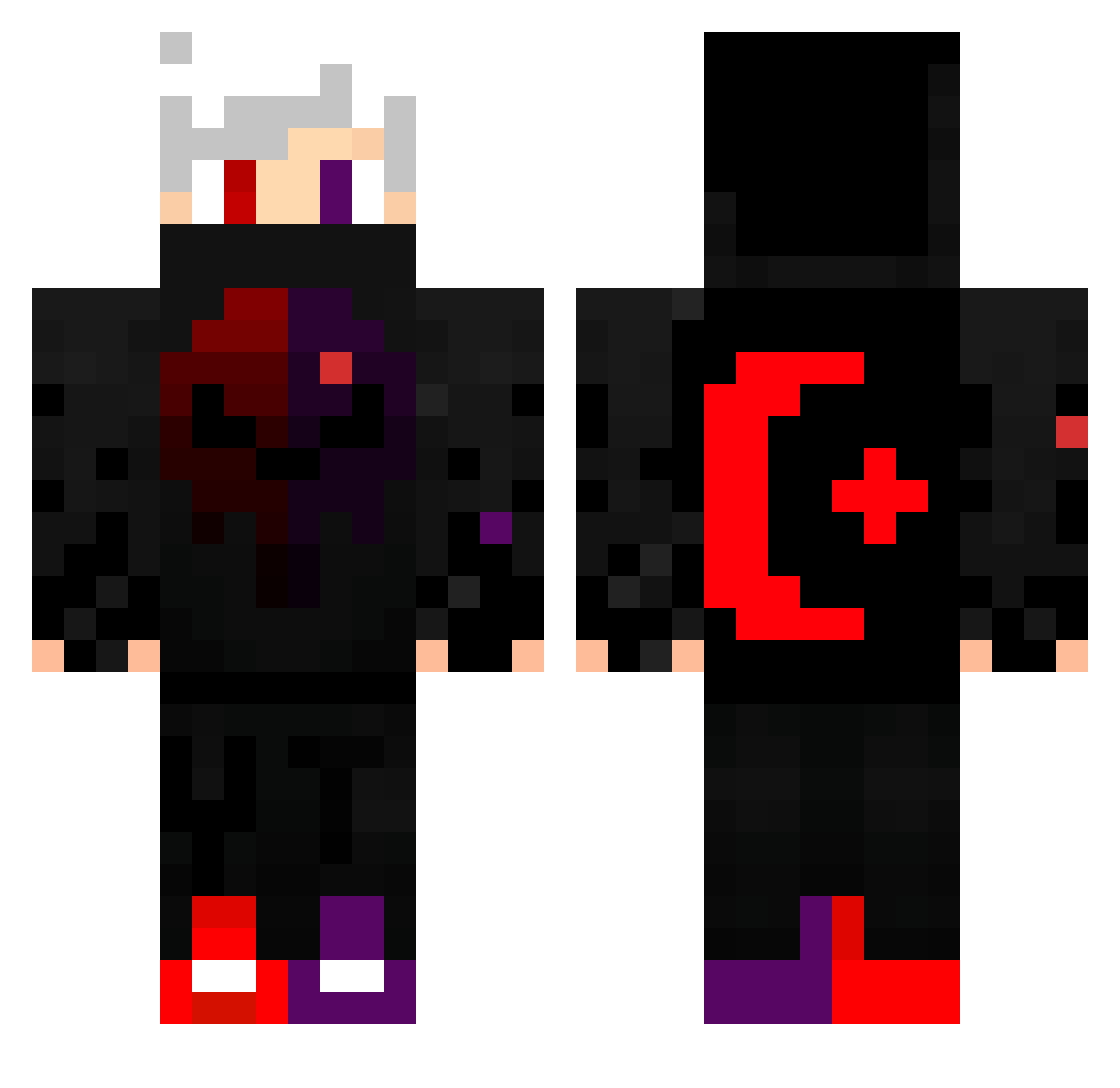 DeferenJeans59 Minecraft skin, front and back view