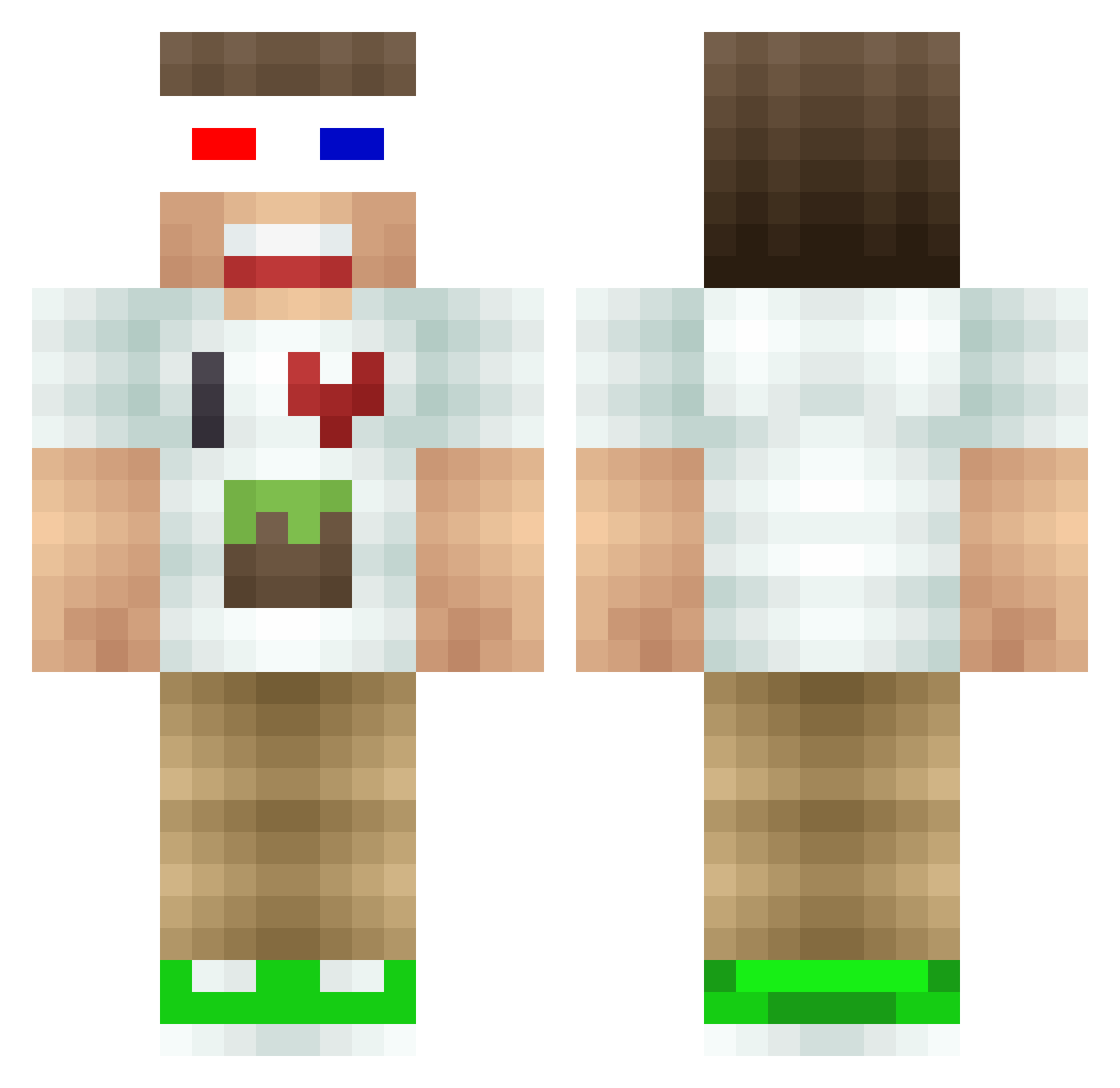 DevastateS Minecraft skin, front and back view