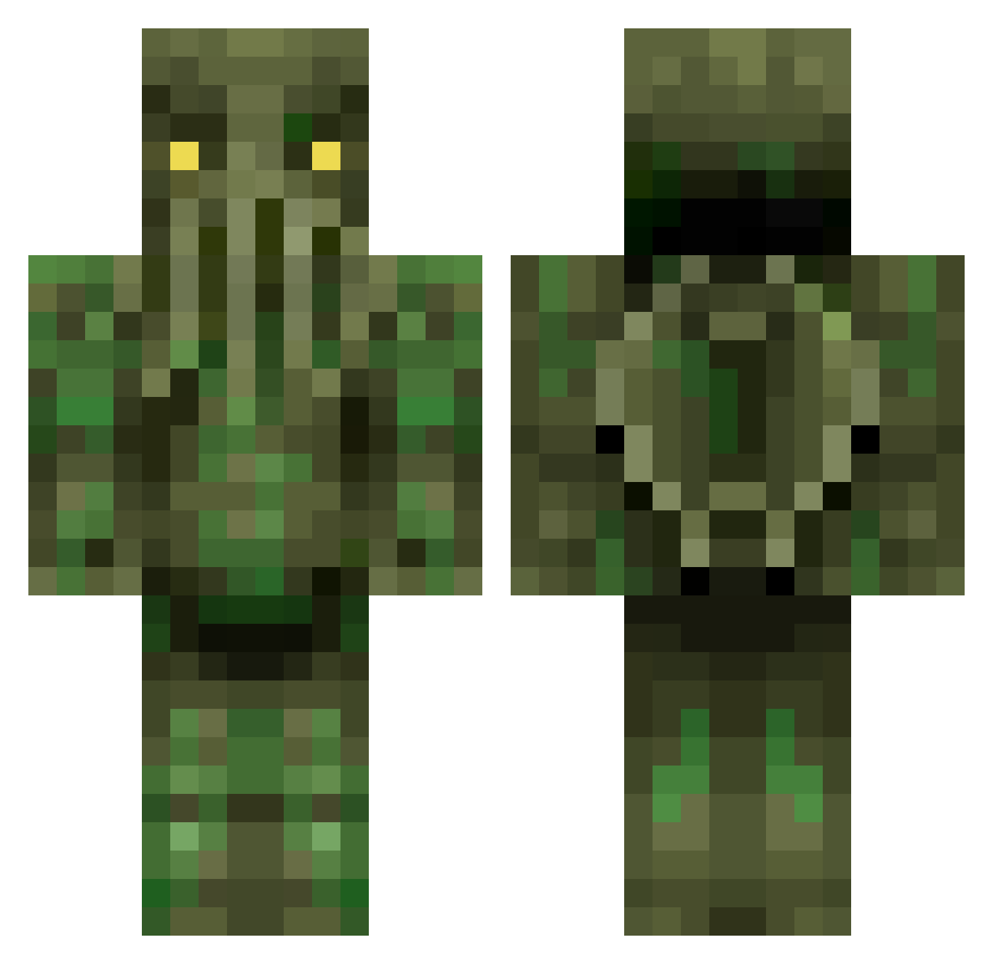 Luidiblu Minecraft skin, front and back view