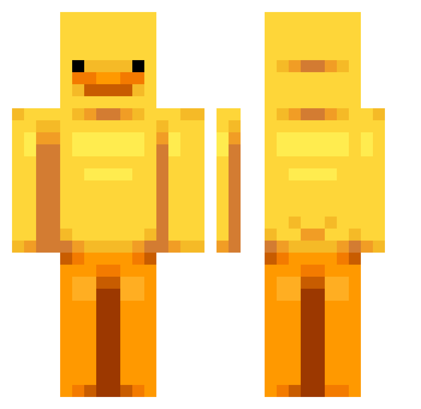 sStancEe Minecraft skin, front and back view