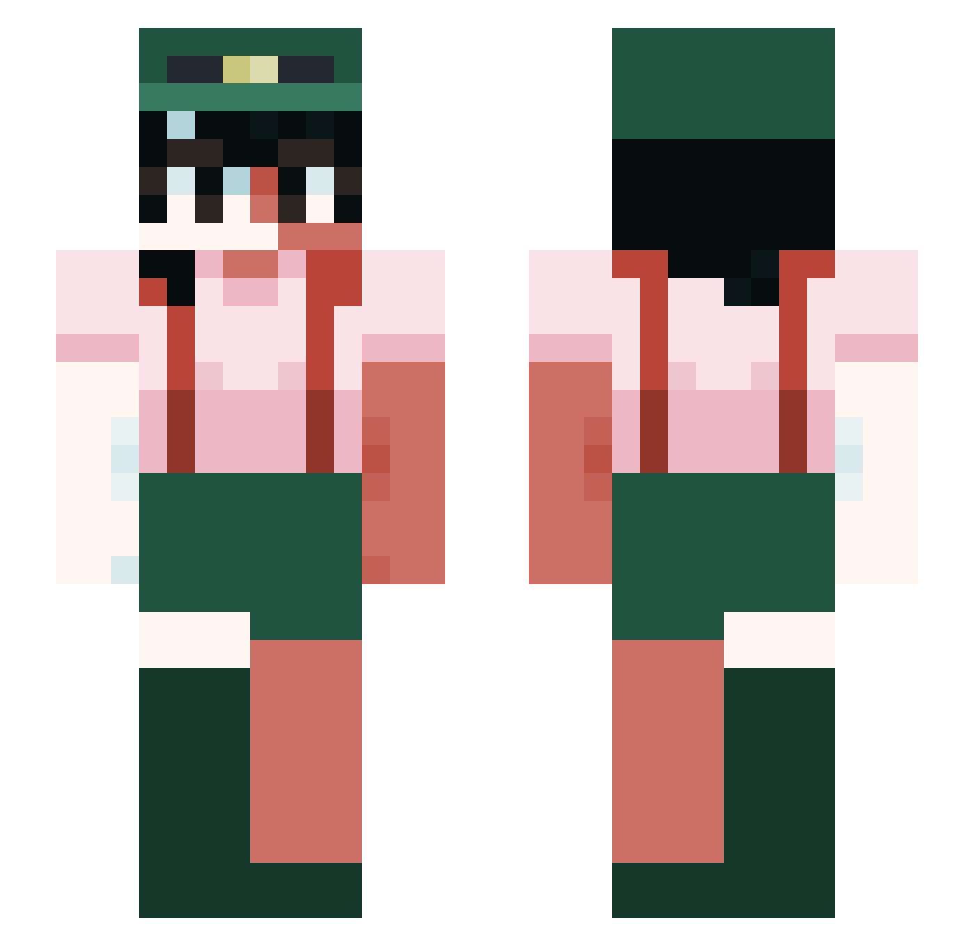 Olivus_Flr Minecraft skin, front and back view