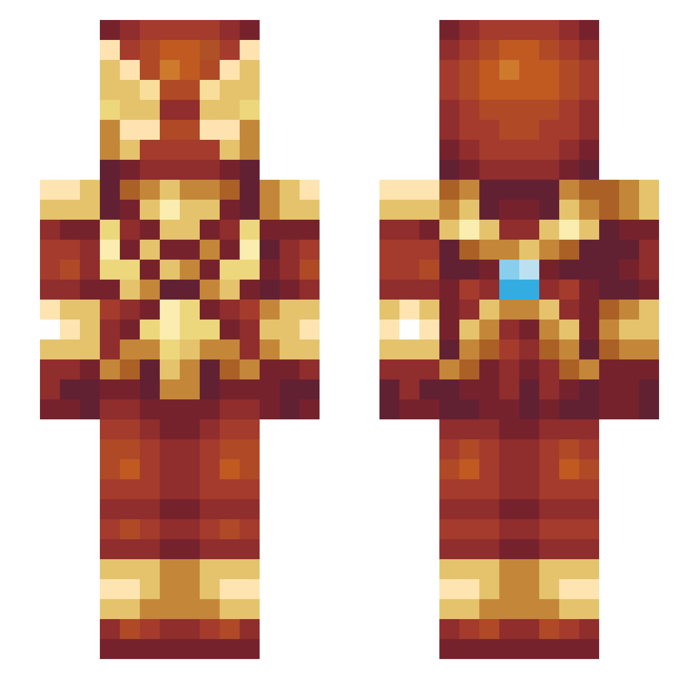 animHH Minecraft skin, front and back view