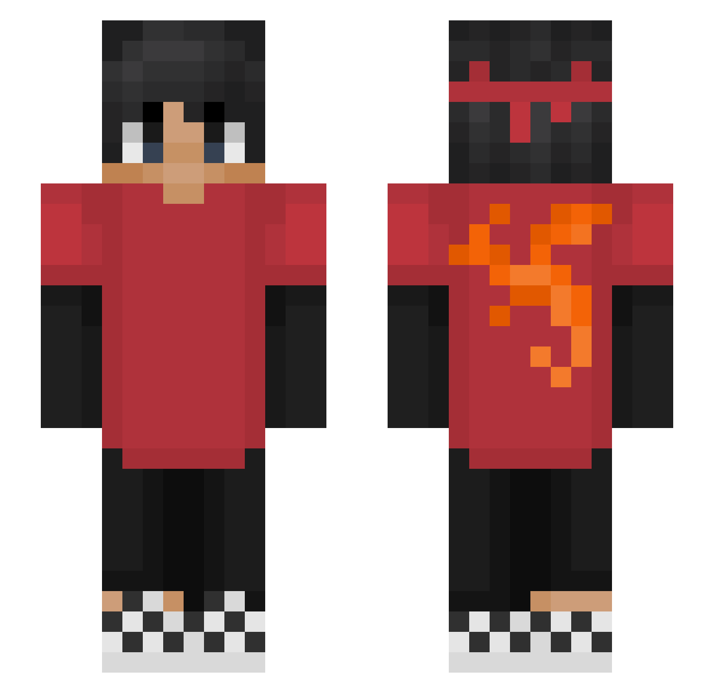 111bubu Minecraft skin, front and back view