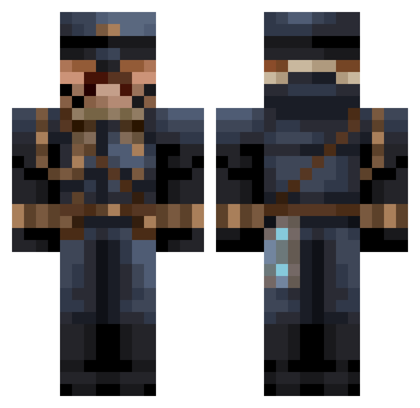 SPLNK_ Minecraft skin, front and back view