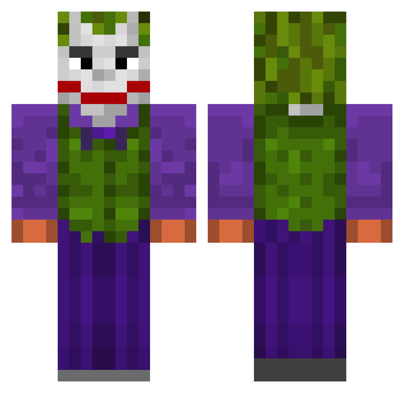 Ewileee Minecraft skin, front and back view