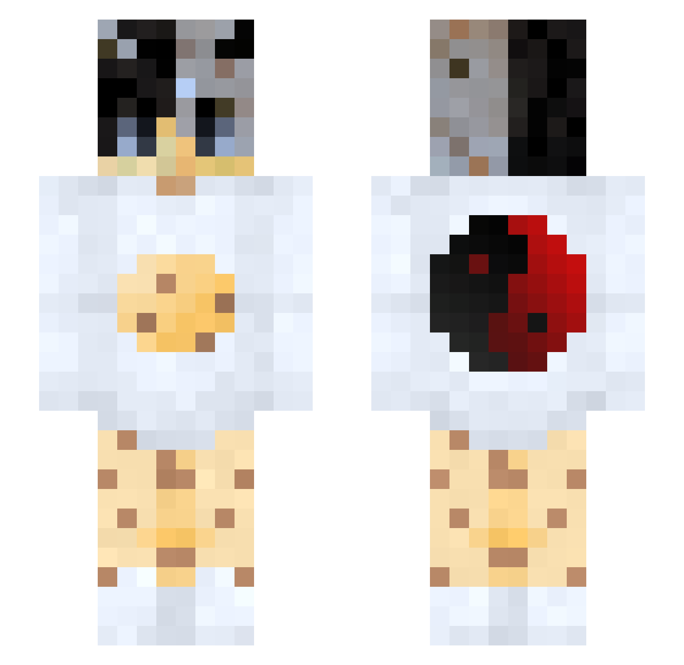 CryspiTom Minecraft skin, front and back view