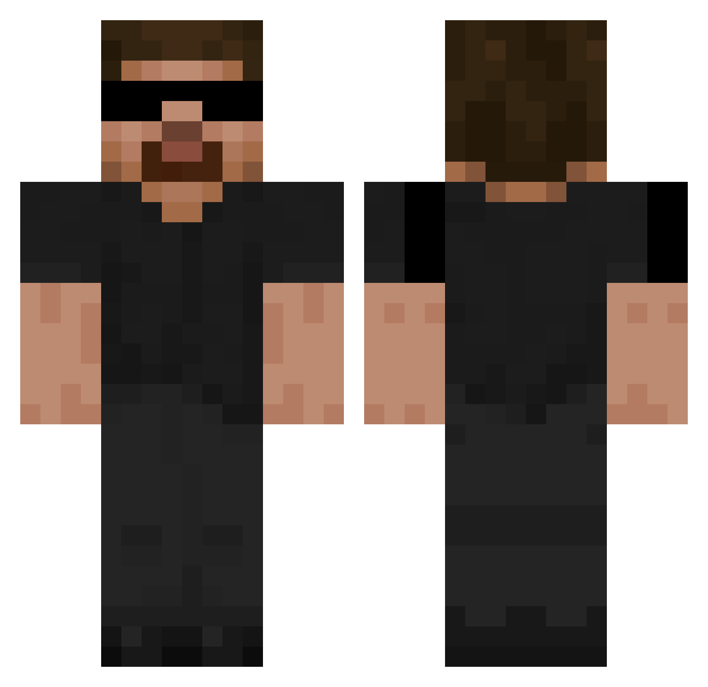 dumo_ Minecraft skin, front and back view