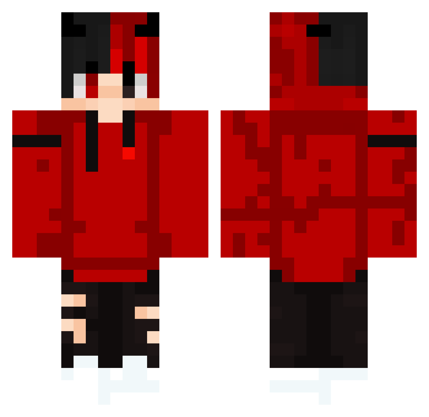 4damski Minecraft skin, front and back view