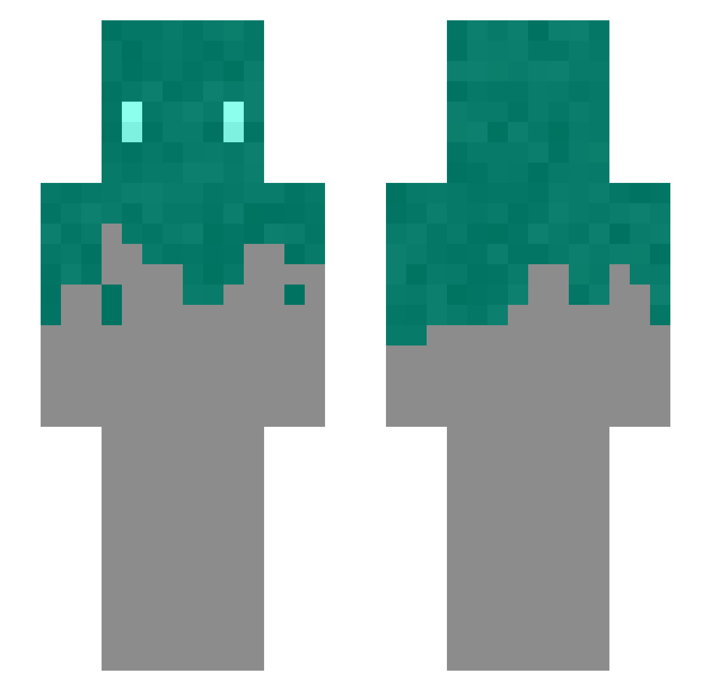 Uvito Minecraft skin, front and back view